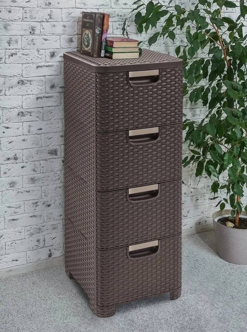 Comod Curver Style 33x79x38 4 sertare (Dark Brown)