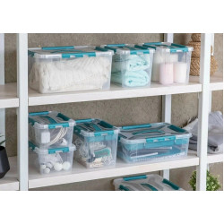 Container cu capac Econova Grand Box 20L (Transparent/Blue) Thumb