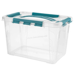 Container cu capac Econova Grand Box 20L (Transparent/Blue)