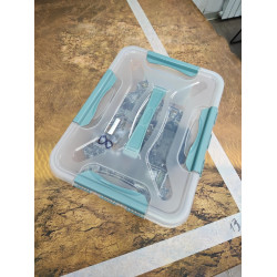 Container cu capac Econova Grand Box 20L (Transparent/Blue) Thumb