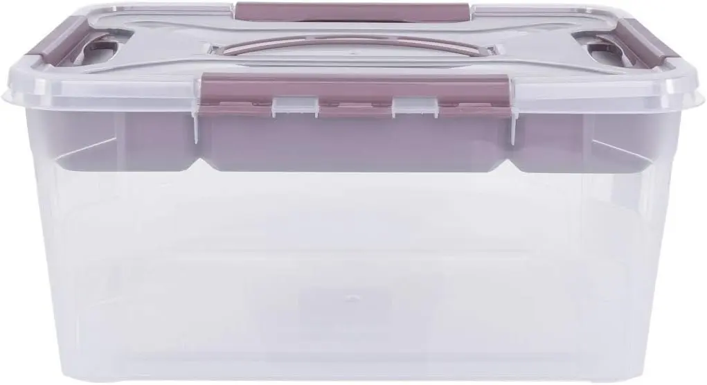 Контейнер с крышкой Econova Grand Box 20L (Transparent/Brown) - 2