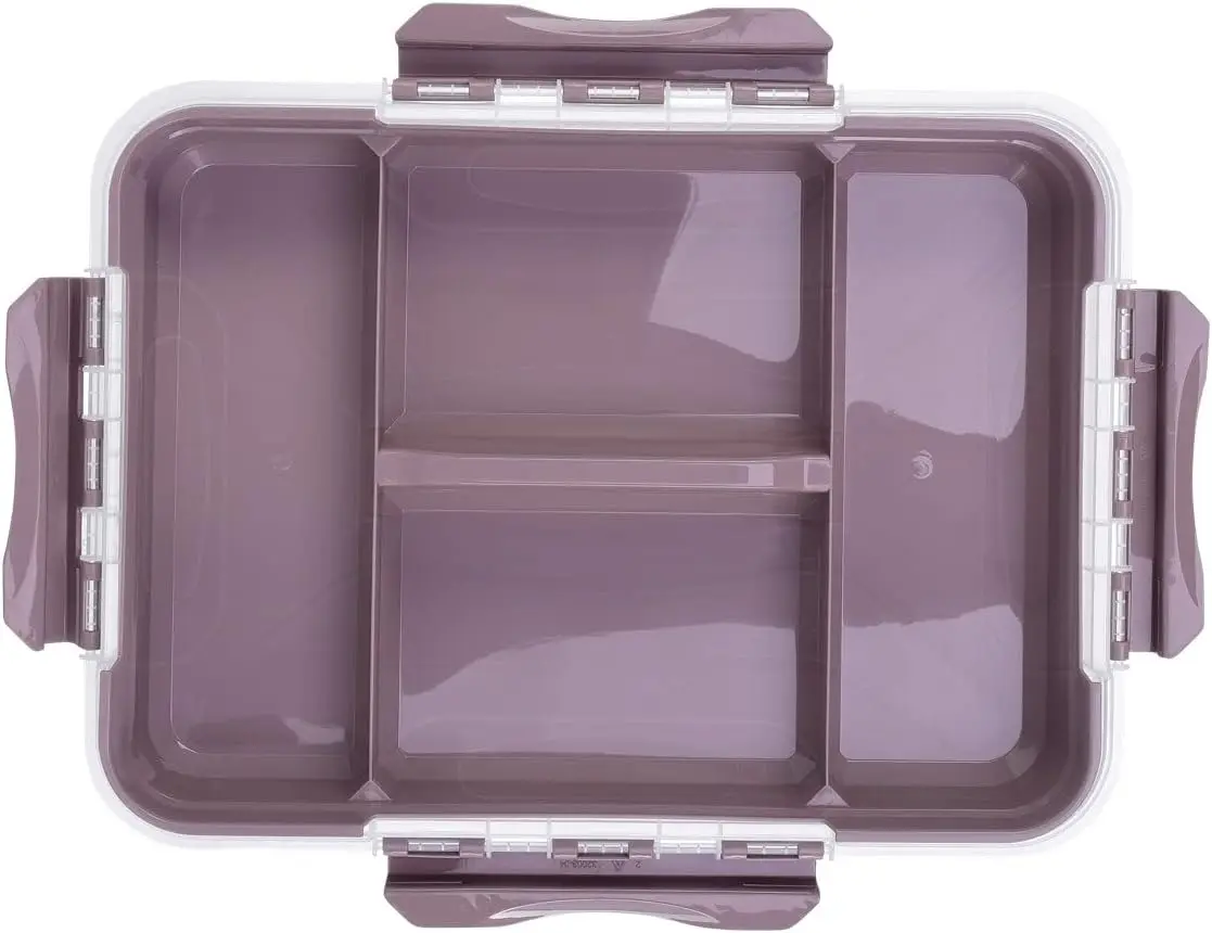 Контейнер с крышкой Econova Grand Box 20L (Transparent/Brown) - 5