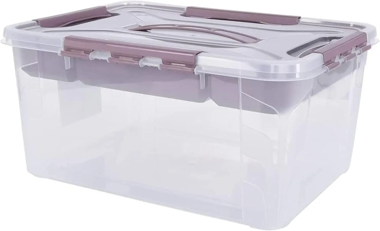 Контейнер с крышкой Econova Grand Box 20L (Transparent/Brown)