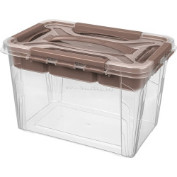 Контейнер с крышкой Econova Grand Box 6.65L (Transparent/Brown)