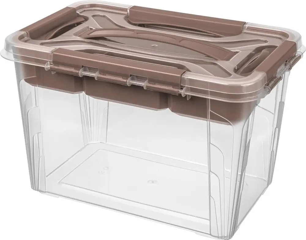 Контейнер с крышкой Econova Grand Box 6.65L (Transparent/Brown)