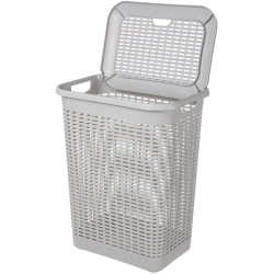 Cos pentru rufe cu capac Econova 46787 30L (Light Grey) Thumb