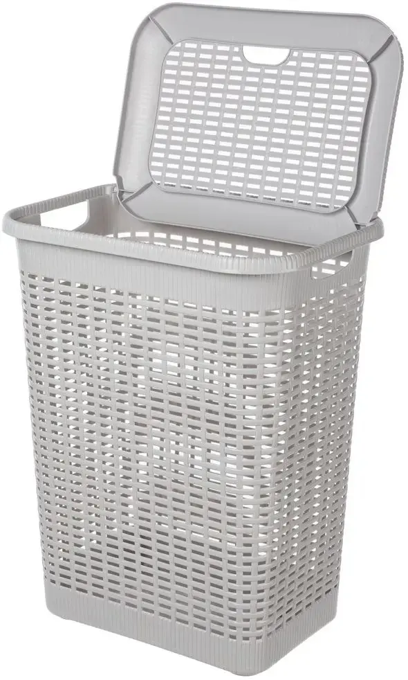 Cos pentru rufe cu capac Econova 46787 30L (Light Grey) - 2