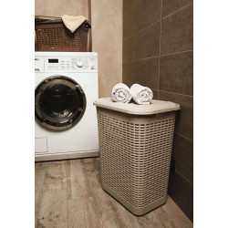 Cos pentru rufe cu capac Econova 46787 30L (Light Grey) Thumb