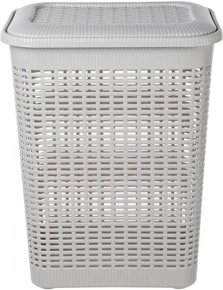 Cos pentru rufe cu capac Econova 46787 30L (Light Grey)