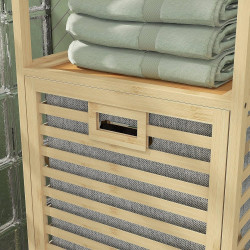 Этажерка с корзиной для белья Homcom 834-672V00ND (Bamboo) Thumb