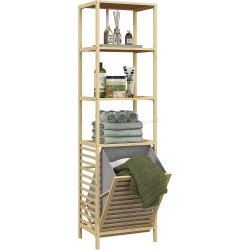 Этажерка с корзиной для белья Homcom 834-672V00ND (Bamboo)