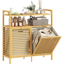 Этажерка с корзиной для белья Homcom 834-881V00ND (Bamboo) Thumb