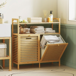 Этажерка с корзиной для белья Homcom 834-881V00ND (Bamboo) Thumb