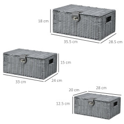 Комплект коробок для хранения HomCom 850-233V00GY (Grey) Thumb