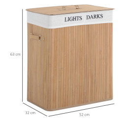 Cos pentru rufe Homcom 850-020 (Natural) Thumb