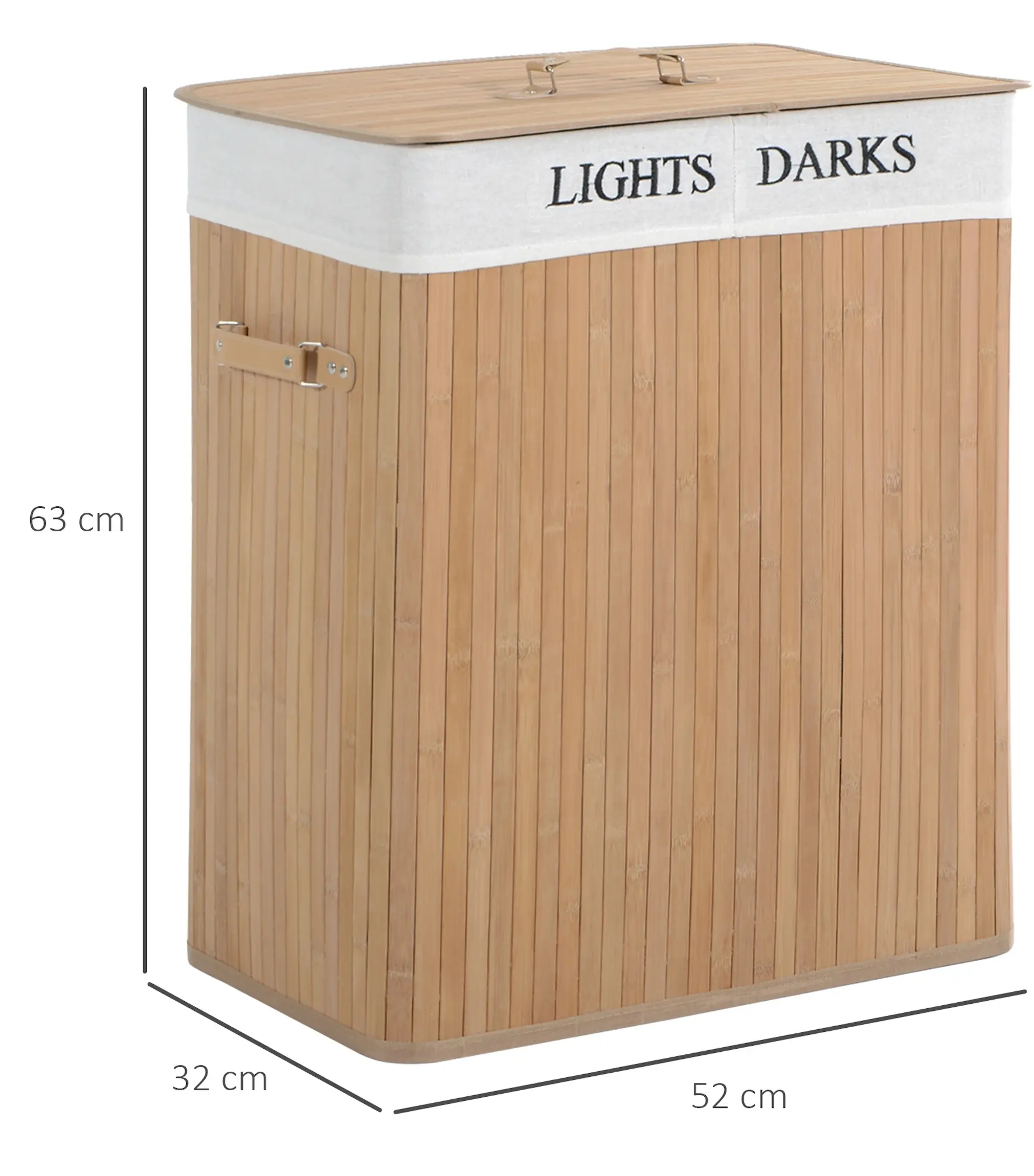 Cos pentru rufe Homcom 850-020 (Natural) - 4