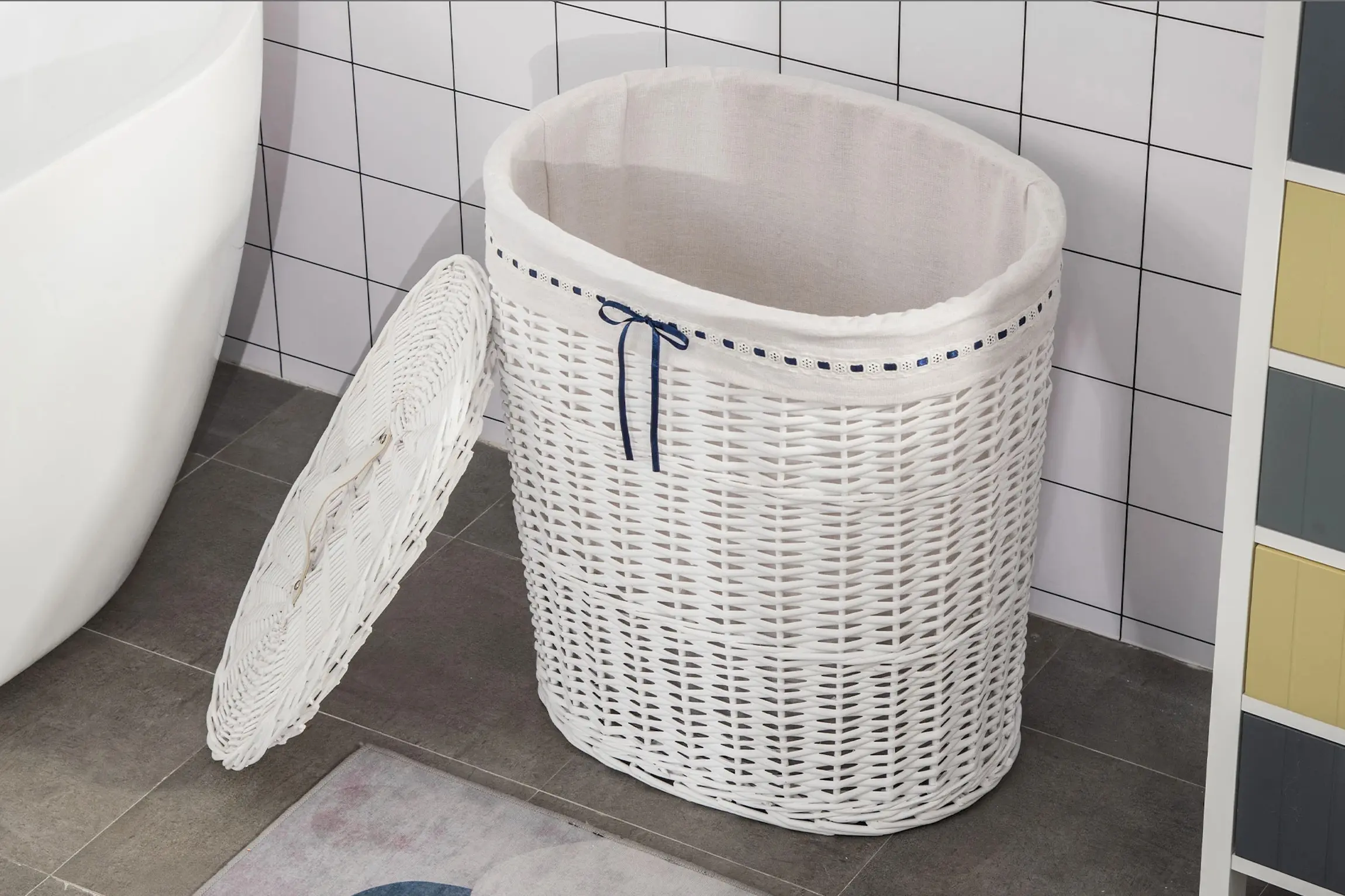 Cos pentru rufe Homcom 850-145WT (White) - 3