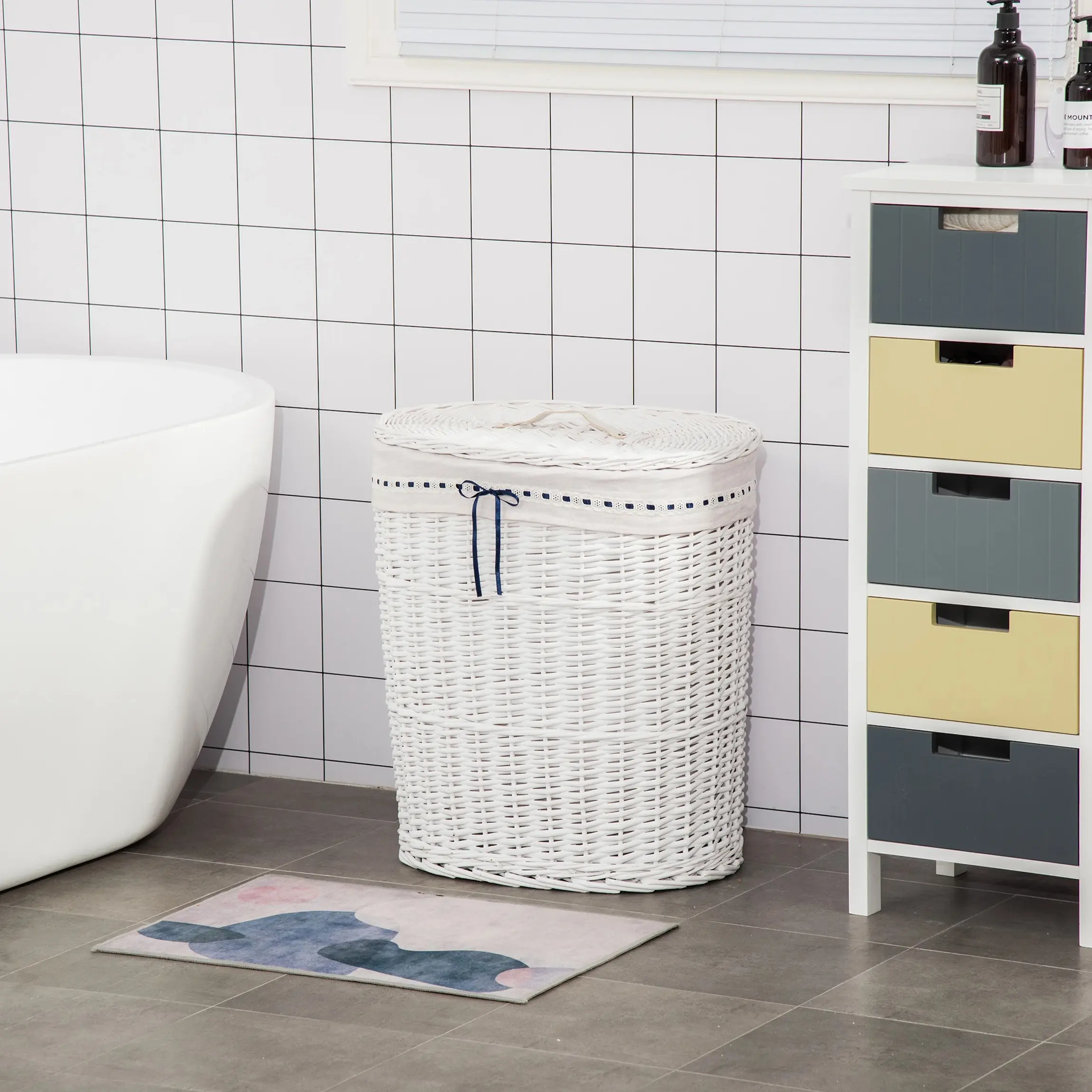 Cos pentru rufe Homcom 850-145WT (White) - 4
