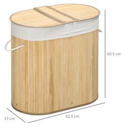 Cos pentru rufe Homcom 850-220V00ND (Natural Wood/White) Thumb