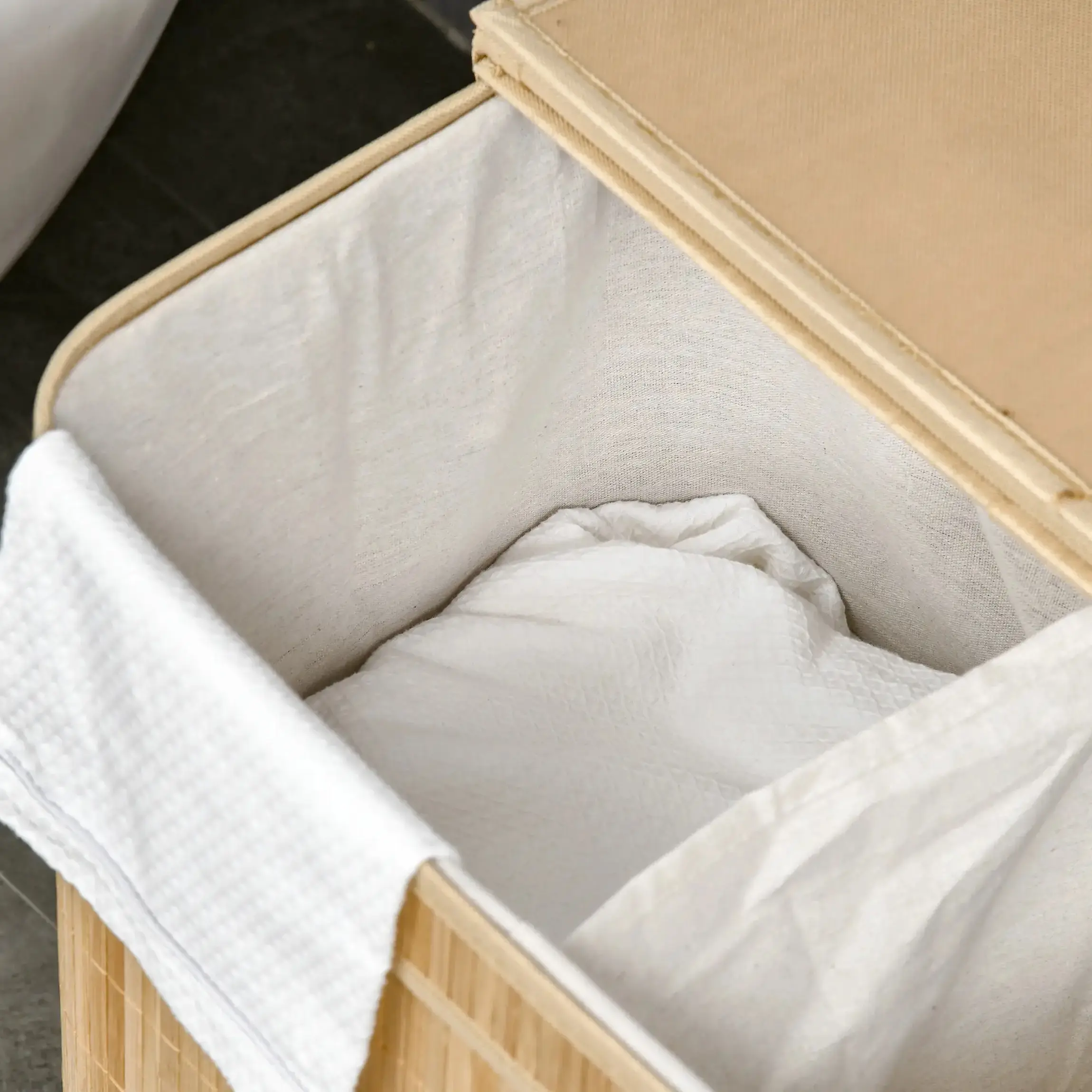 Cos pentru rufe Homcom 850-231V00ND (Natural Bamboo) - 3