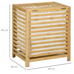 Cos pentru rufe Homcom 850-255V00ND (Natural Wood) Thumb