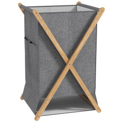 Cos pentru rufe Homcom 850-325V00ND (Natural Wood/Grey) Thumb