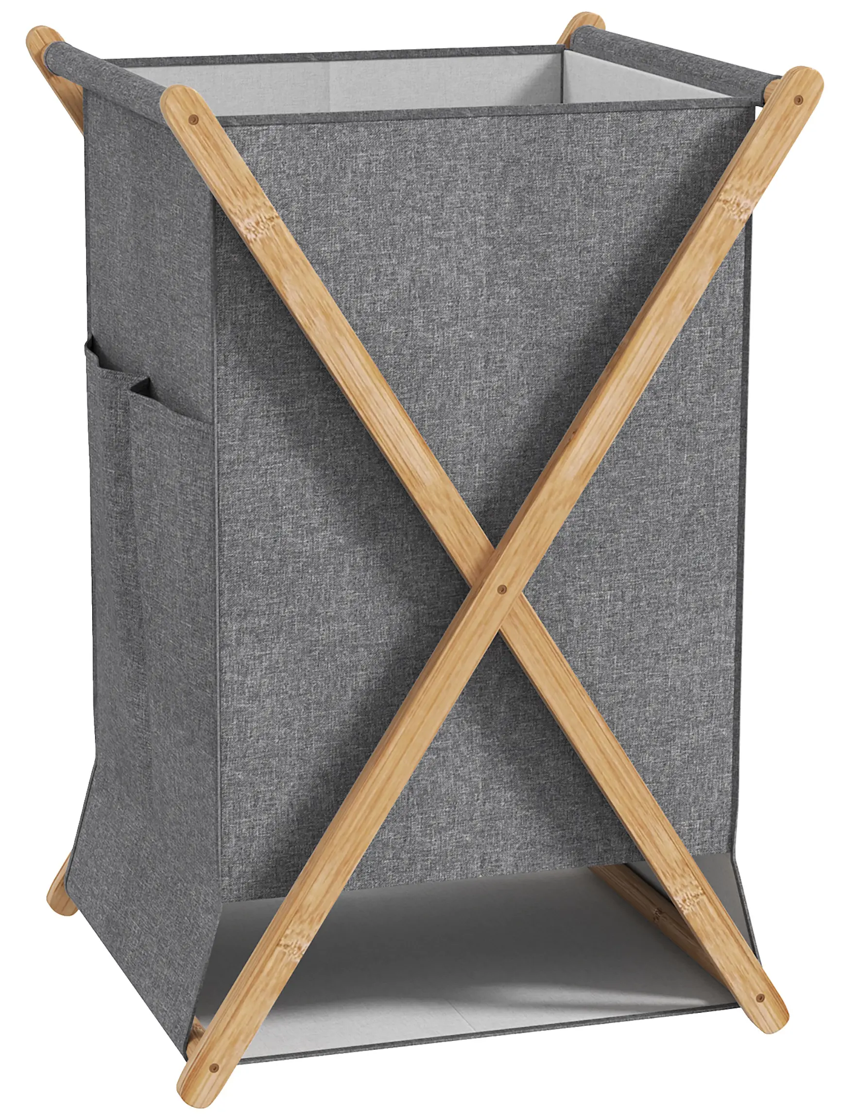 Cos pentru rufe Homcom 850-325V00ND (Natural Wood/Grey) - 2