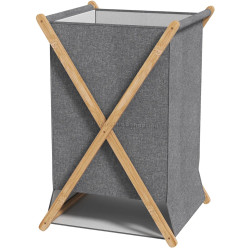 Cos pentru rufe Homcom 850-325V00ND (Natural Wood/Grey)