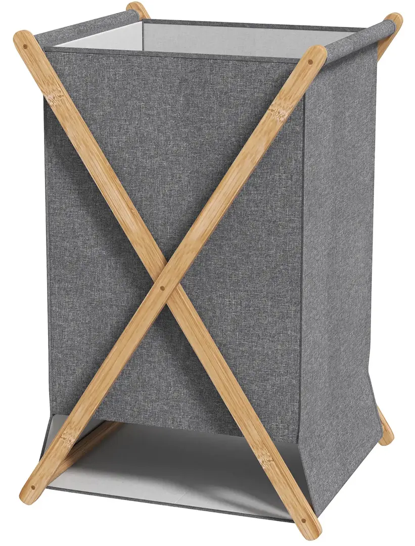 Cos pentru rufe Homcom 850-325V00ND (Natural Wood/Grey)