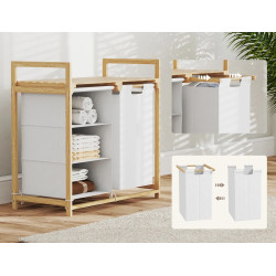 Корзина для белья Homcom 850-328V00WT (White/Natural) Thumb