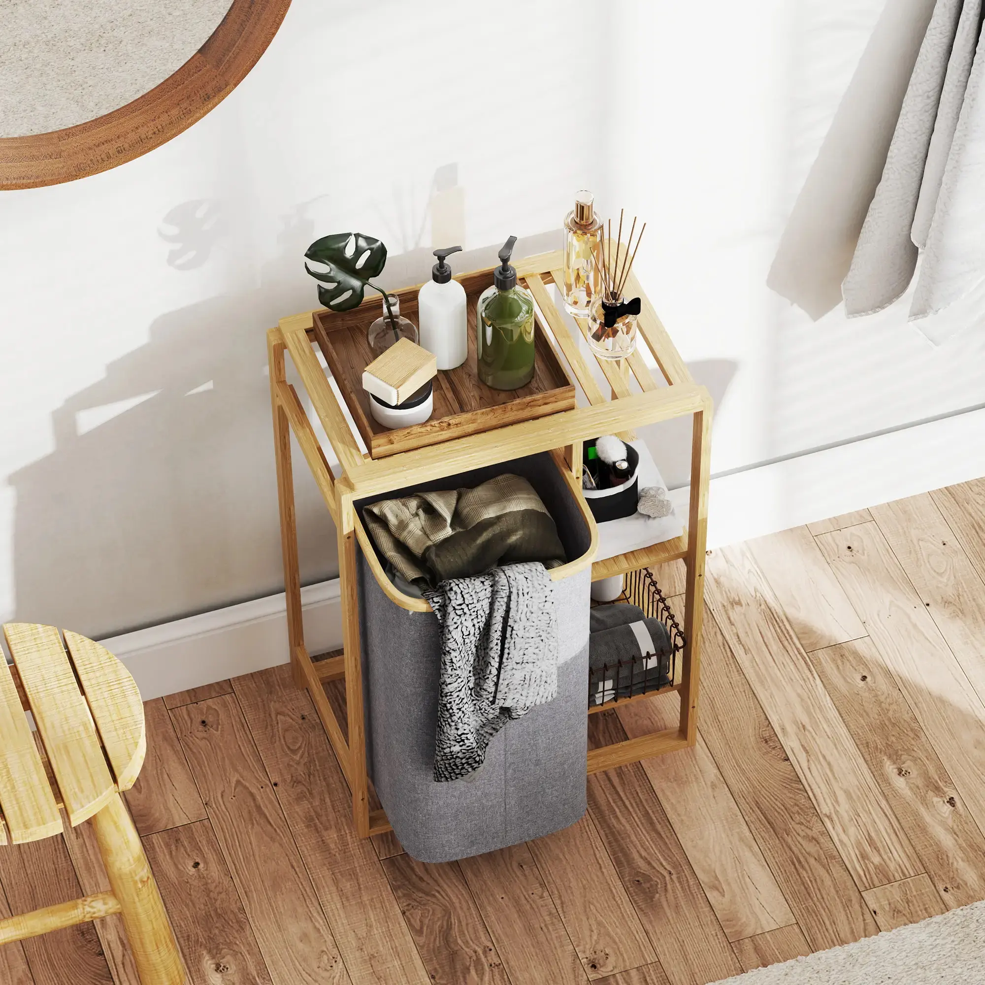 Cos de rufe Homcom 850-329V00GY (Natural/Grey) - 7