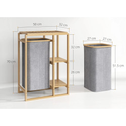 Cos de rufe Homcom 850-329V00GY (Natural/Grey) Thumb