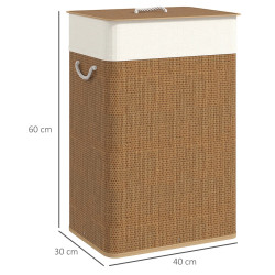 Cos pentru rufe Homcom 850-344V00BN (Brown) Thumb