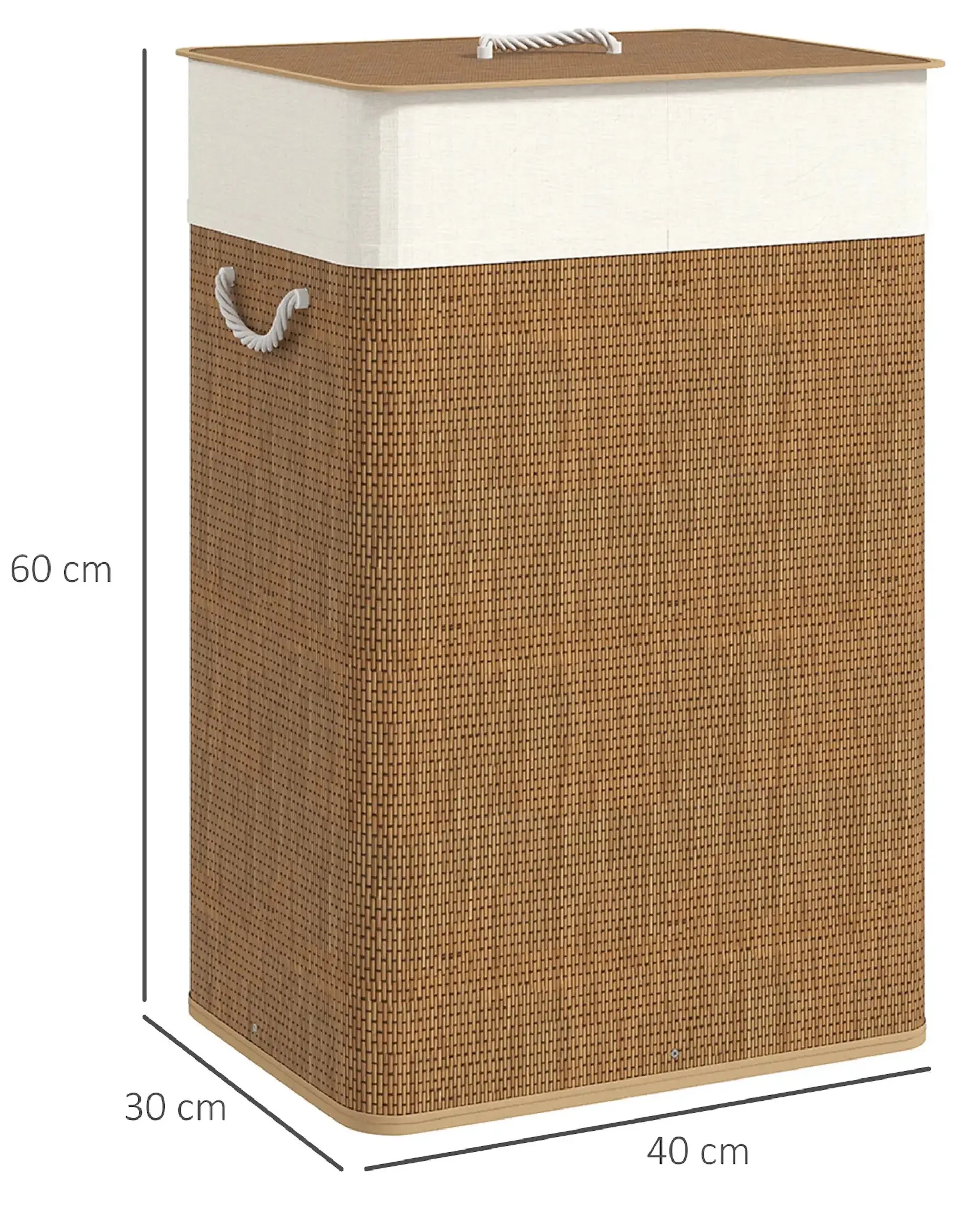 Cos pentru rufe Homcom 850-344V00BN (Brown) - 4