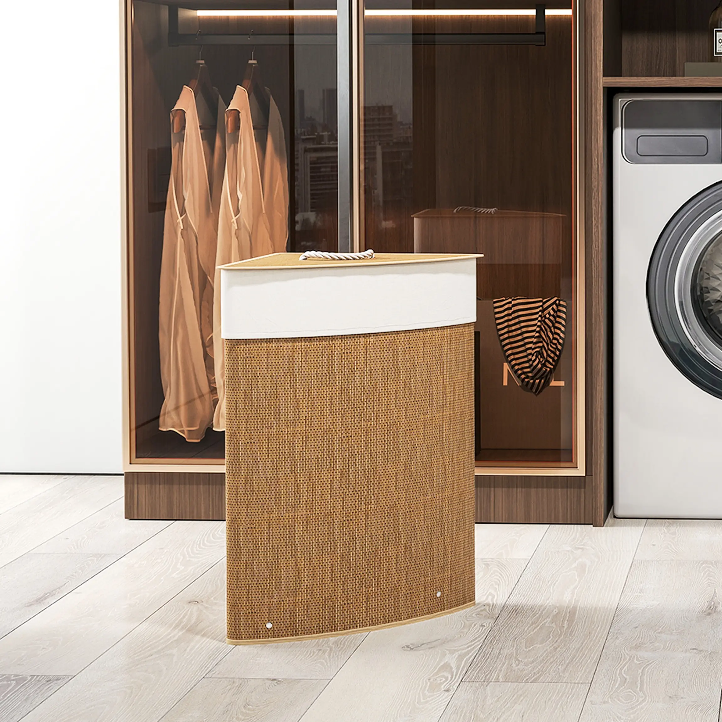 Cos pentru rufe Homcom 850-346V00BN (Brown) - 3