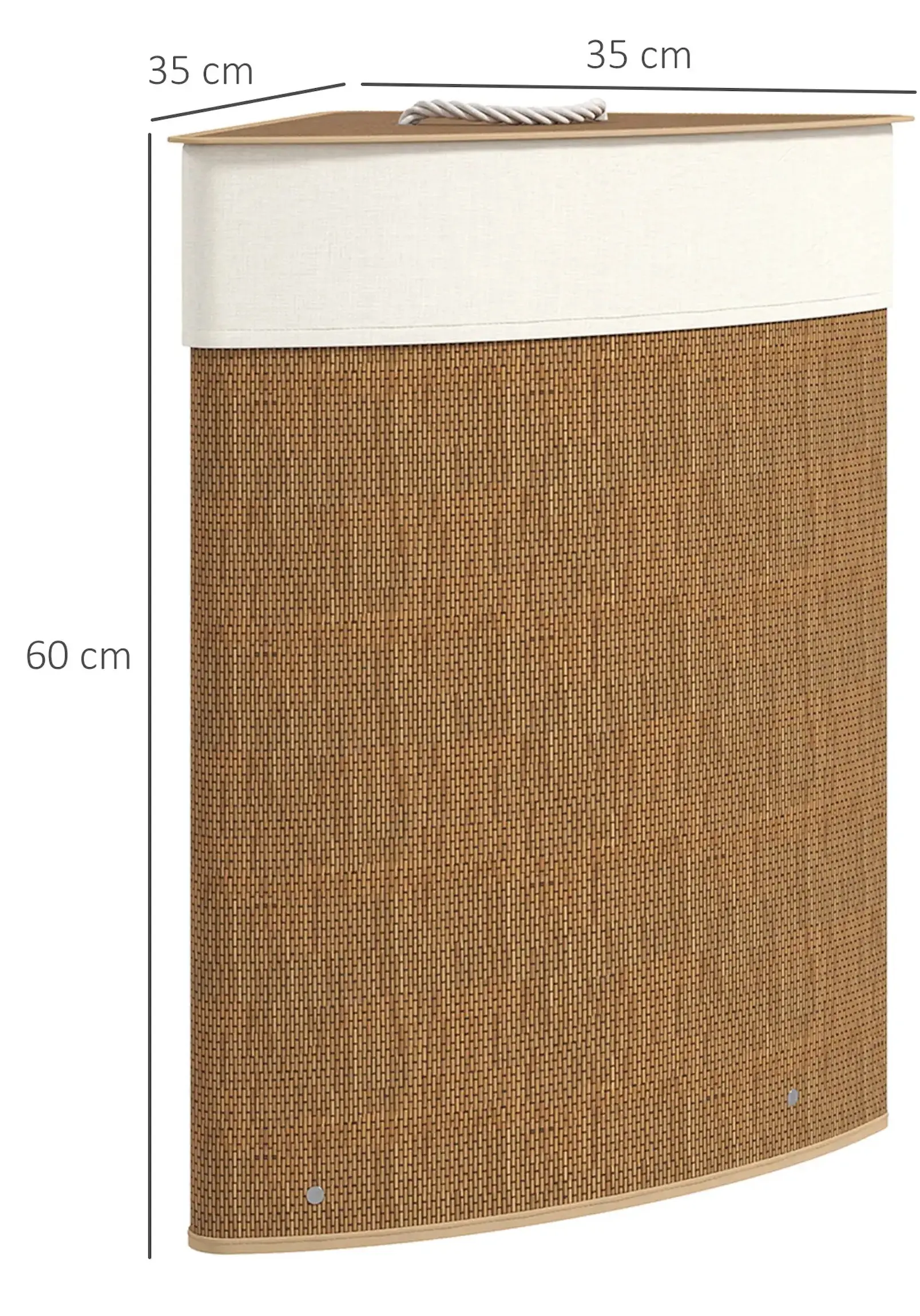 Cos pentru rufe Homcom 850-346V00BN (Brown) - 5