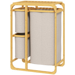 Корзина для сортировки белья Homcom 850-181V00CW (Natural/Cream White) Thumb