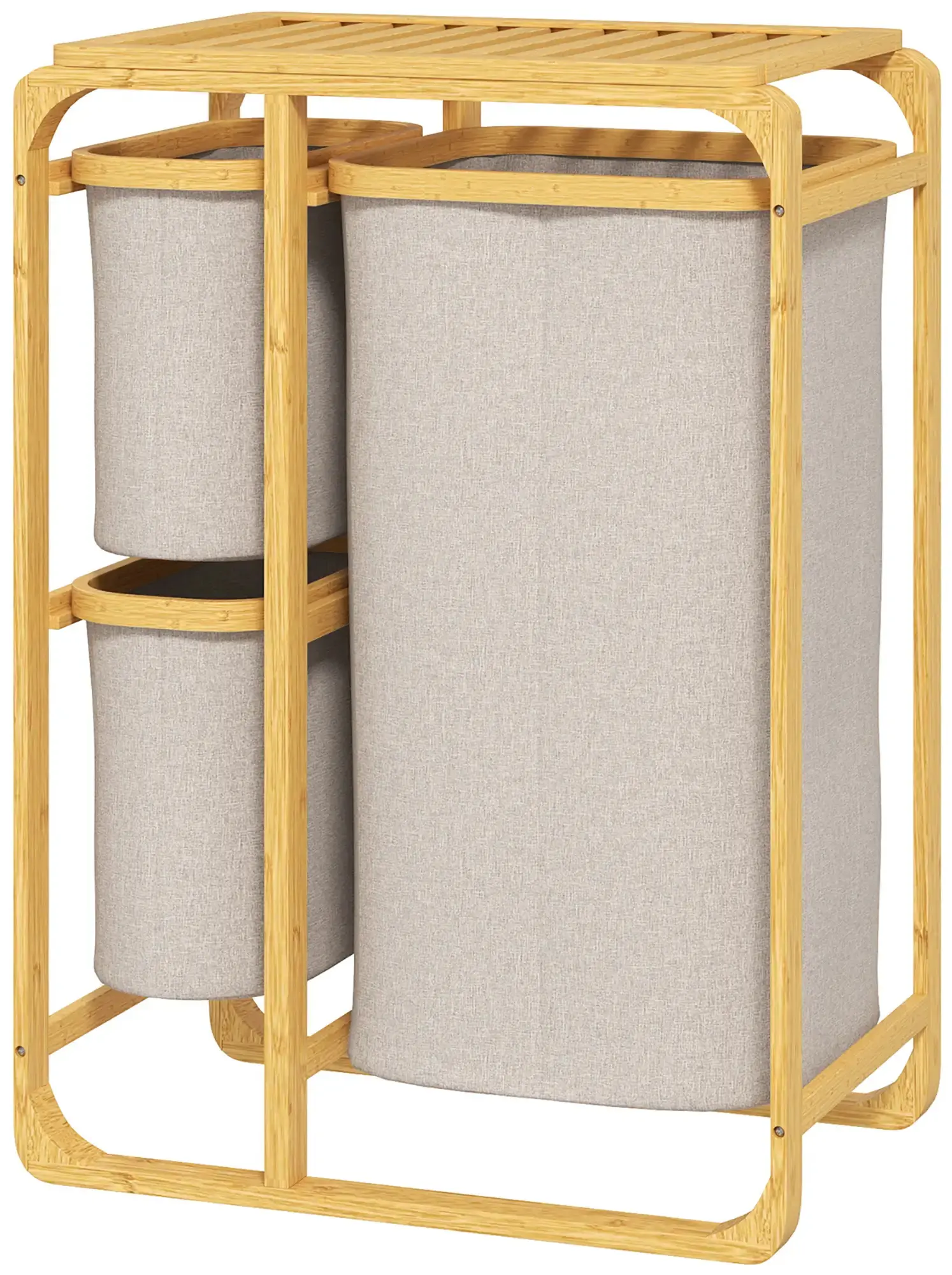 Корзина для сортировки белья Homcom 850-181V00CW (Natural/Cream White) - 2