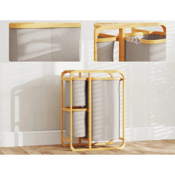 Корзина для сортировки белья Homcom 850-181V00CW (Natural/Cream White) Thumb