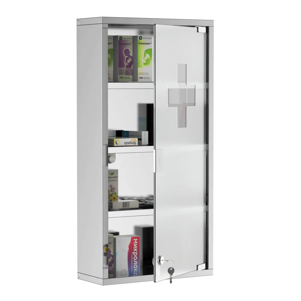 Настенная аптечка Homcom 02-0330 (Inox) - 4