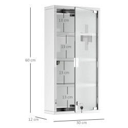 Настенная аптечка Homcom 02-0330 (Inox) Thumb