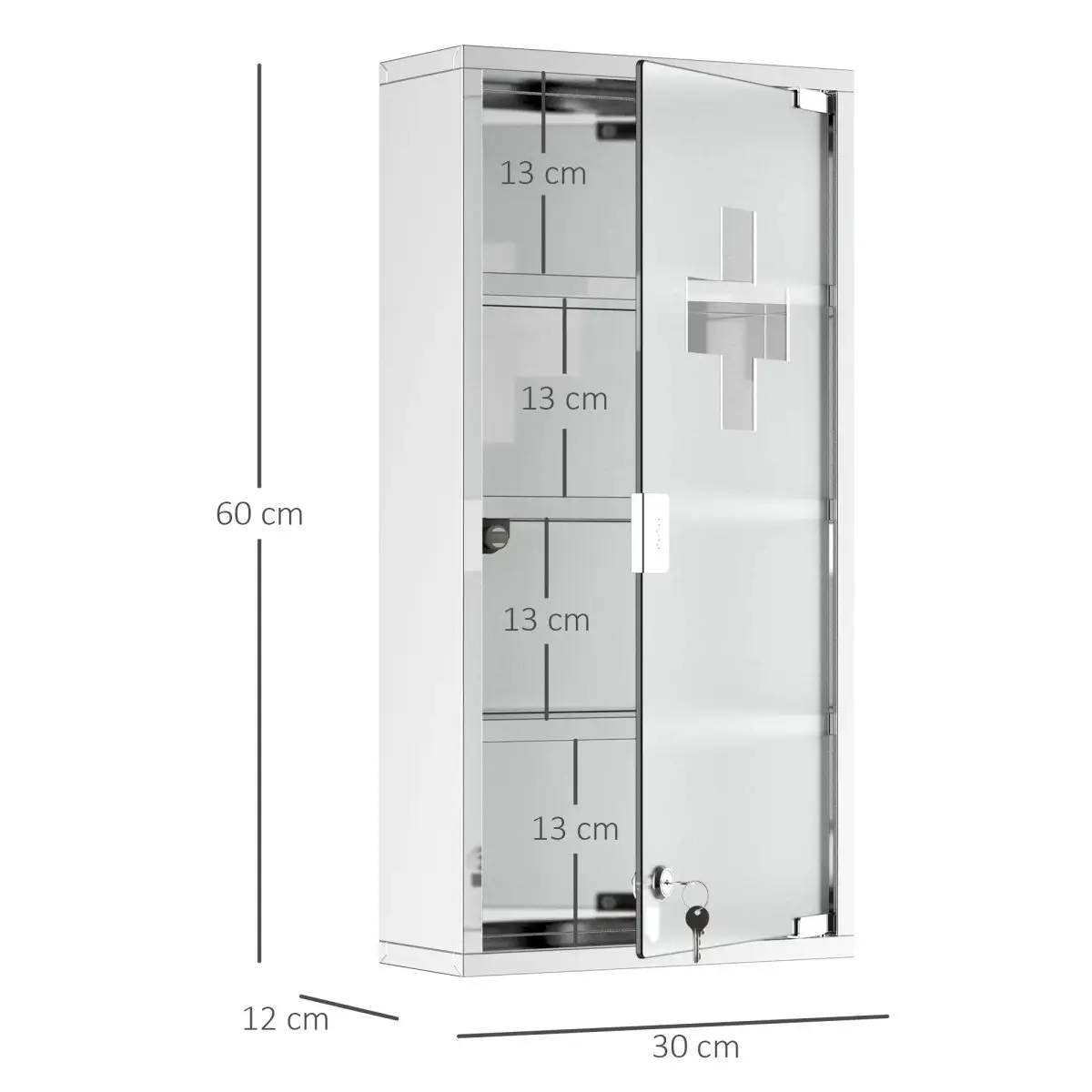 Настенная аптечка Homcom 02-0330 (Inox) - 5