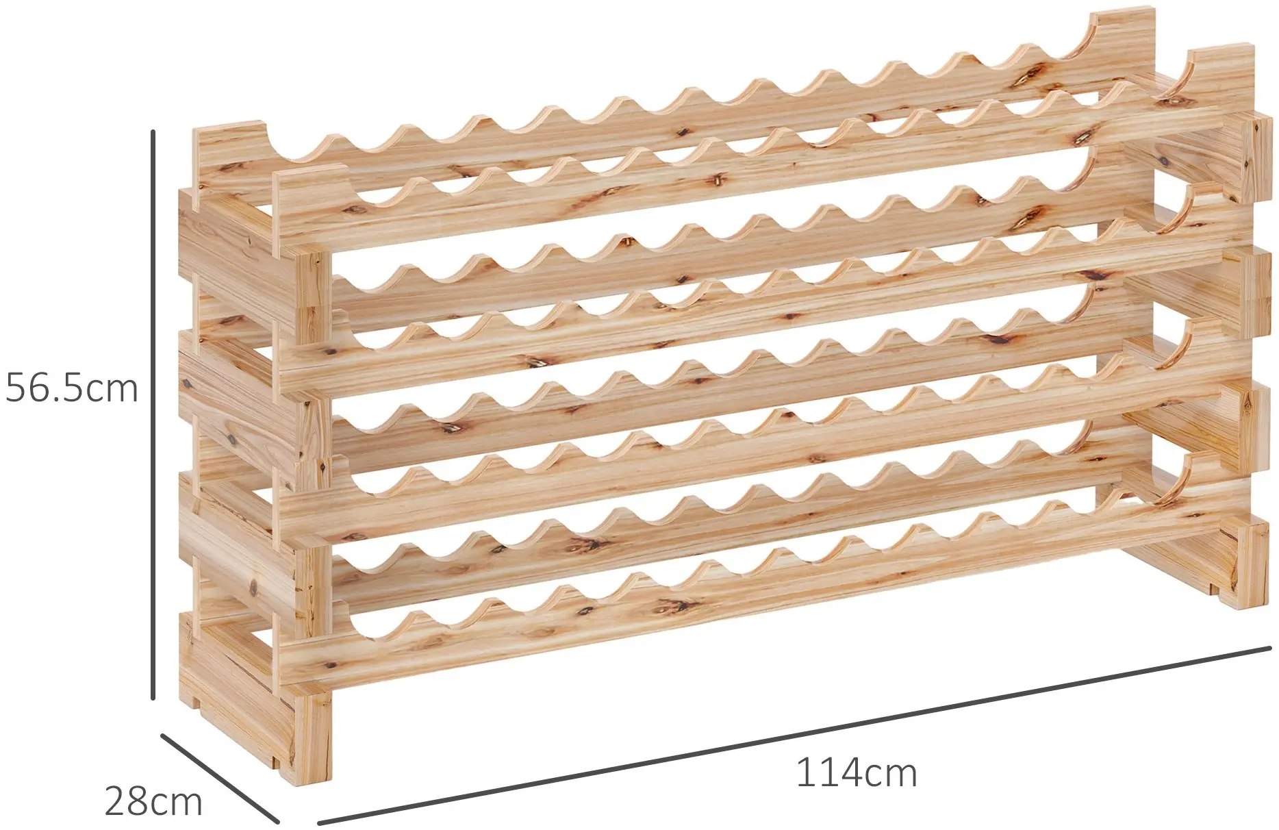 Подставка для бутылок HomCom 801-369V02ND (Natural) - 8
