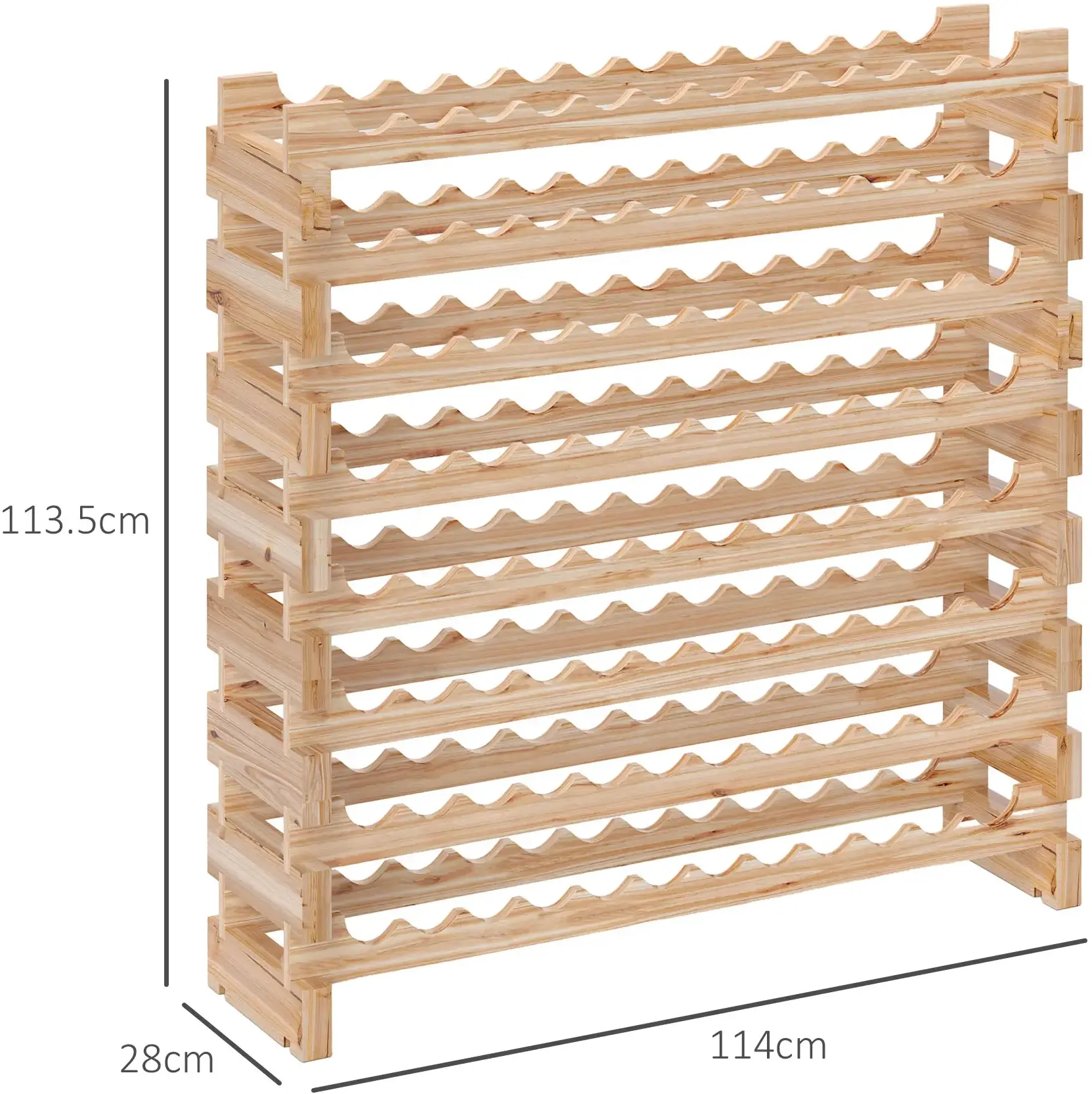 Suport pentru sticle Homcom 801-369V03ND (Spruce) - 6