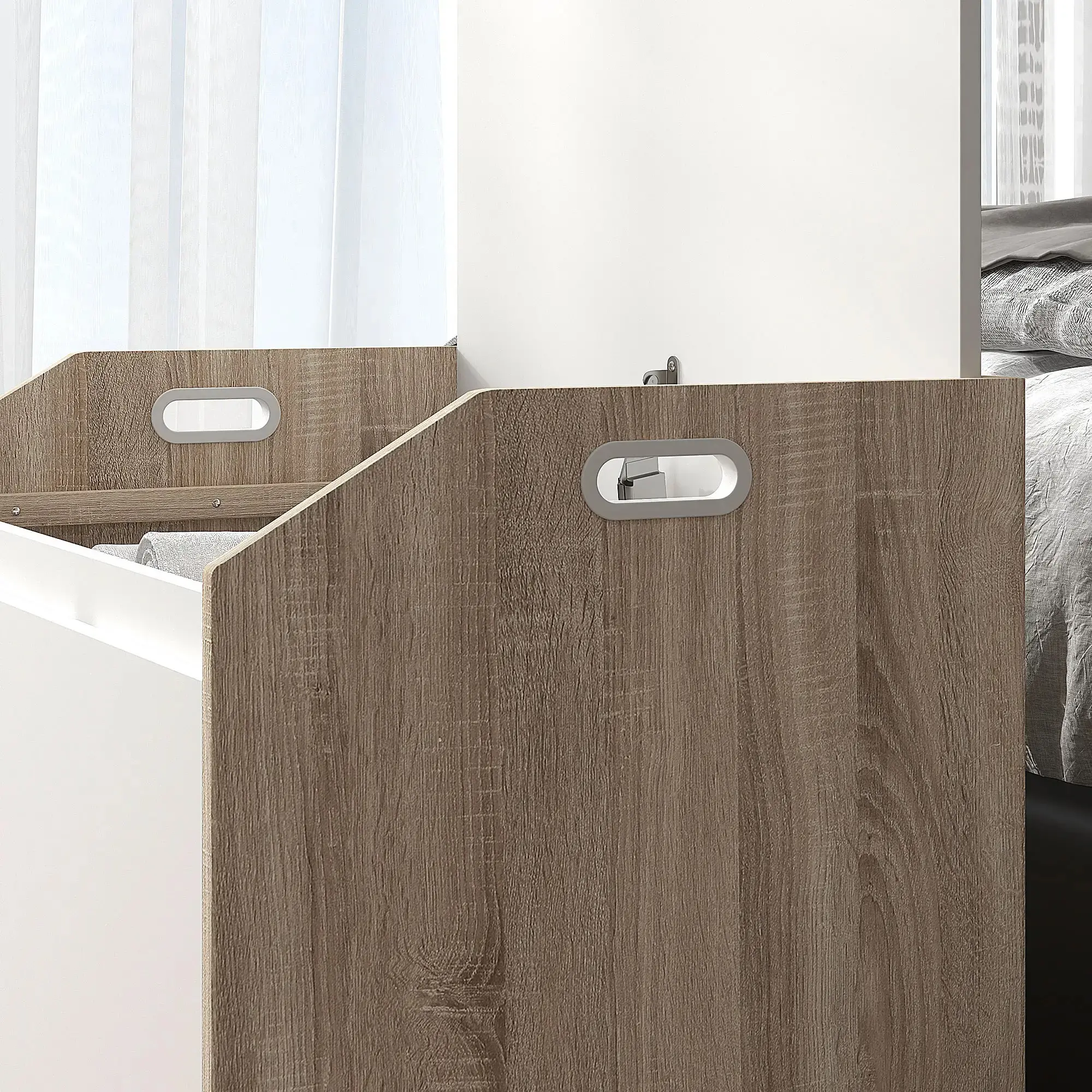Сундук для хранения Homcom 838-090V01WT (White/Natural) - 3