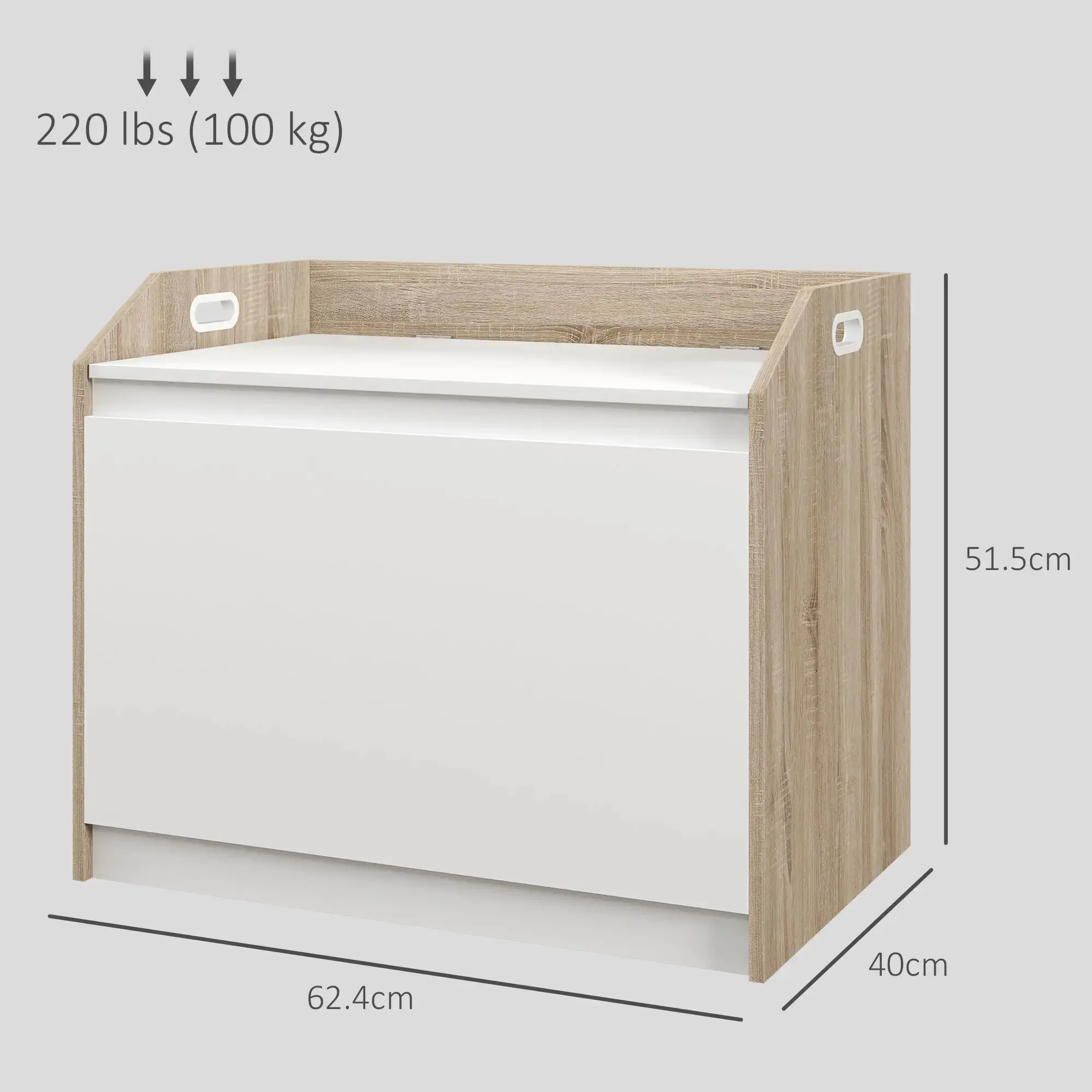 Сундук для хранения Homcom 838-090V01WT (White/Natural) - 8