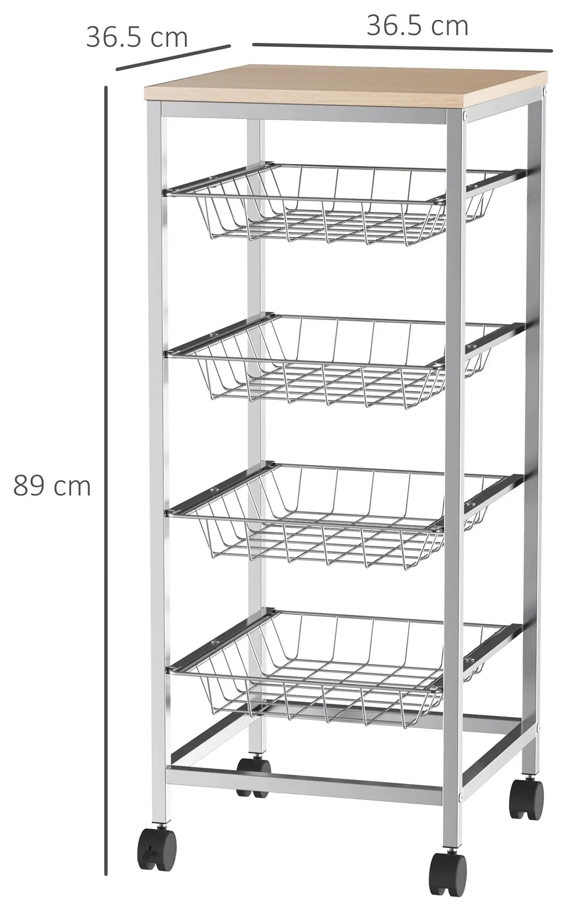 Carucior Homcom 801-056 (Silver/Natural) - 11