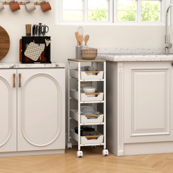 Тележка Homcom 801-392V00WT (White) Thumb