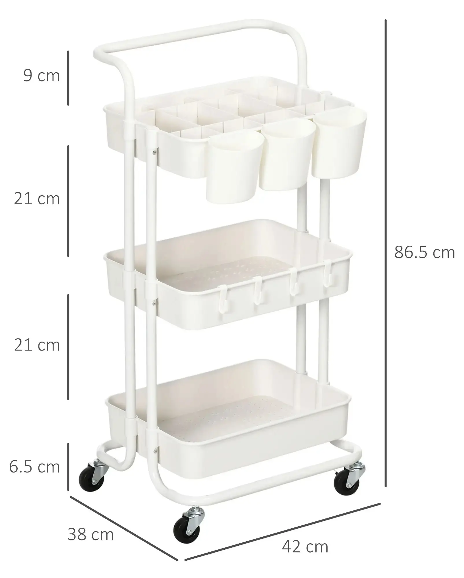 Carucior Homcom 850-165WT (White) - 4