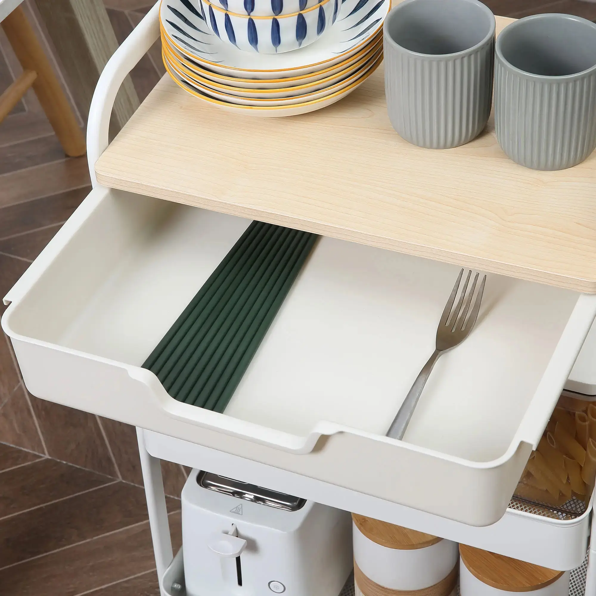 Carucior Homcom 850-191 (White/Natural) - 3